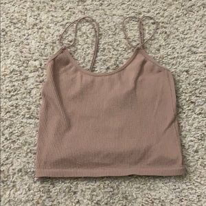 Zara | Tops | Zara Nude Ribbed Crop Top | Poshmark